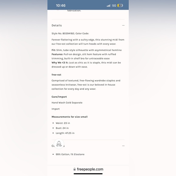 NWOT FREE PEOPLE Made Me Blush Midi Dress In White MSRP $98 Size M - Picture 5 of 11